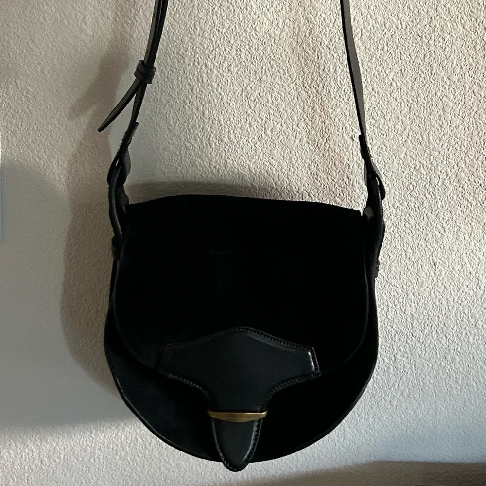 ISABEL MARANT BAG SUEDE LEATHER BLACK - Picture 7 of 13